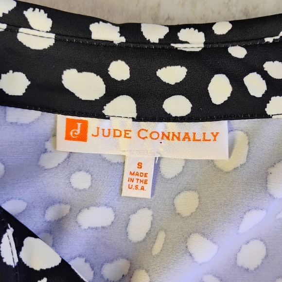 Jude Connally Taylor Shirt Women Small Painted Spot Black Jude Cloth Button Down - Picture 6 of 12